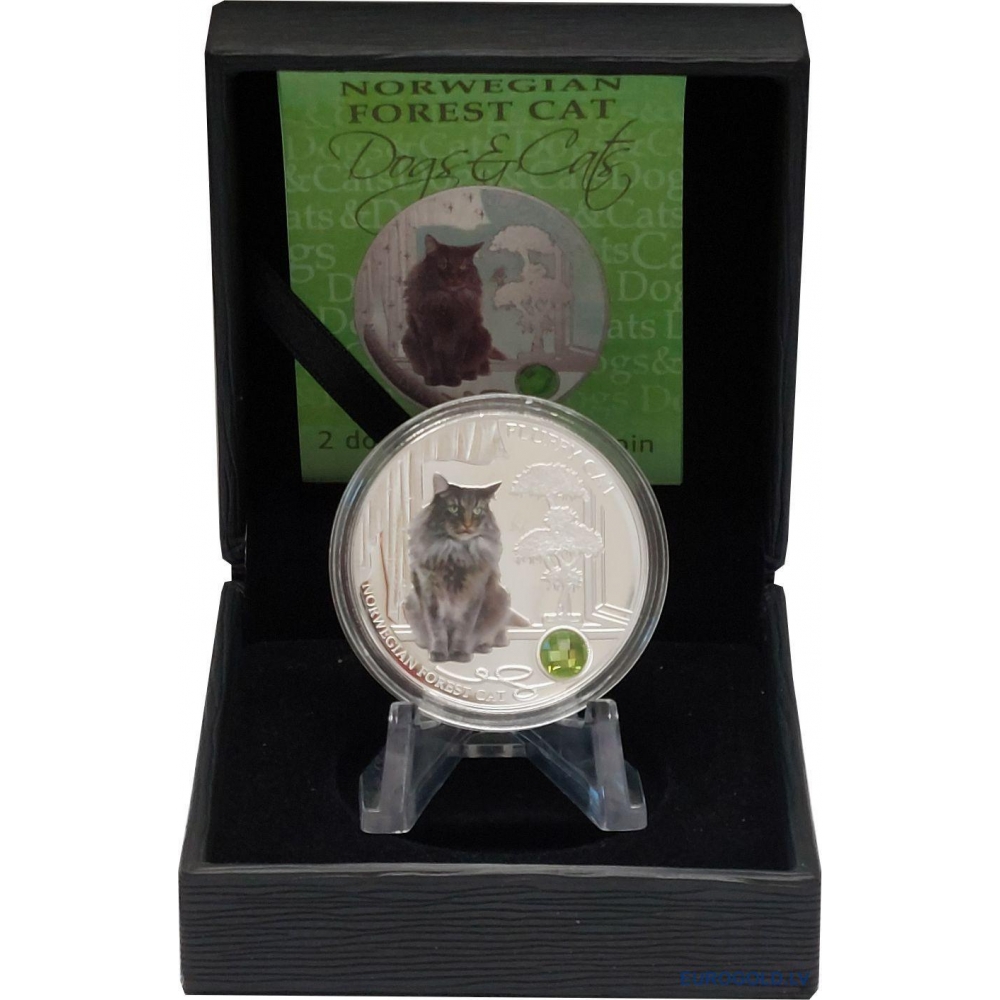 Buy Fiji 2 Dollars 2014 - Cat series - Norwegian Forest Cat